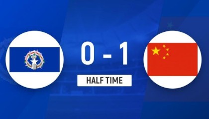 半场-U22国足暂1-0北马里亚纳 拜合拉木补时破门U22国足屡失良机